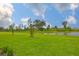Scenic backyard view with lush green grass and a serene pond at 3816 N Maryland Ave, Plant City, FL 33565