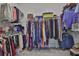 Well-organized walk-in closet filled with clothing and accessories at 3816 N Maryland Ave, Plant City, FL 33565