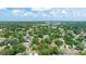 Scenic aerial shot showcases the property in a verdant neighborhood with mature trees at 4028 Queen N St, St Petersburg, FL 33714