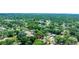 Discover a home with a red pin nestled among lush greenery in a vibrant residential neighborhood from an aerial perspective at 4028 Queen N St, St Petersburg, FL 33714
