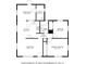Floorplan showing layout of rooms with dimensions; kitchen, living room, bedrooms, dining room, utility room at 4028 Queen N St, St Petersburg, FL 33714