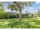 Landscaped home exterior with lush green grass and mature shade tree at 475 Holly Hill Rd, Oldsmar, FL 34677