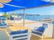 Inviting backyard with seating, dock access, and stunning waterfront views at 500 20Th Ave, Indian Rocks Beach, FL 33785