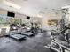 Fitness center with treadmills, elliptical machines, and weight equipment at 9008 Egret Cove Cir, Riverview, FL 33578