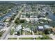 Aerial view of waterfront home with boat access to canal at 13928 Raie Ave, Hudson, FL 34667