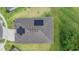 Aerial of roof showing the house and solar panels at 14063 Wineberry Dr, Dade City, FL 33525