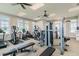 Modern fitness center featuring treadmills, ellipticals, and weight machines for a complete workout experience at 14206 Covert Green Pl, Riverview, FL 33579