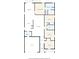 Home floor plan showing layout of kitchen, bedrooms, bathrooms, and garage at 1737 Bonita Bluff Ct, Ruskin, FL 33570