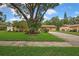 Charming single-story home with mature landscaping and a well-maintained lawn at 17706 Morninghigh Dr, Lutz, FL 33549