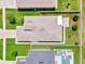 Birds eye view of home showing the backyard, neighboring yards, and neighborhood at 19974 Bluebird Meadow Dr, Lutz, FL 33558