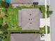 Aerial shot of the home's roof, yard, and driveway at 21797 Briske Morning Ave, Land O Lakes, FL 34637