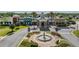 Town Center aerial view showcasing the fountain and commercial buildings at 21797 Briske Morning Ave, Land O Lakes, FL 34637