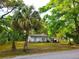 Quaint house with a covered porch, surrounded by lush tropical foliage and mature trees at 4210 Garden Ln, Tampa, FL 33610