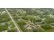 Aerial shot of neighborhood featuring mature trees and green lawns at 4959 Cromey Rd, North Port, FL 34288