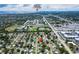 Wide aerial view showcases home's proximity to downtown St. Petersburg and surrounding neighborhoods at 5600 Hobson Ne St, St Petersburg, FL 33703