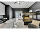 Bedroom featuring a bunk bed, fluffy white rug, and access to an outdoor balcony with glass french doors at 6512 Simone Shores Cir, Apollo Beach, FL 33572