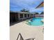 Backyard pool with a clean, spacious patio and a private backyard at 8341 41St N Ave, St Petersburg, FL 33709