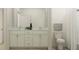 Modern bathroom featuring double sinks, granite countertops, and neutral color palette at 9583 Runaway Breeze Dr, Land O Lakes, FL 34637