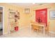 Charming dining area with tiled floors and a quaint wine rack at 1001 57Th N Ave, St Petersburg, FL 33703