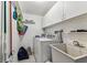 Practical laundry room with a utility sink, and storage at 12101 Meadowbrook Ln, Hudson, FL 34667
