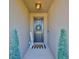 Charming home entrance with a black front door, tasteful decor, and well-lit entryway at 12382 Shining Willow St, Riverview, FL 33579