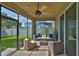 The screened patio offers a great view and a relaxing atmosphere at 12382 Shining Willow St, Riverview, FL 33579