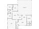 Home floor plan showcasing bedrooms, bathrooms, Gathering room, kitchen, garage, and screened patio/pool at 1368 Whispering Pines Dr, Clearwater, FL 33764