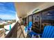 Spacious balcony featuring comfortable seating with gorgeous panoramic views of the ocean and beach at 15000 Gulf Blvd # 407, Madeira Beach, FL 33708