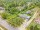 Aerial view of the property featuring the house, driveway, and the outlined boundaries of the lot at 1607 Bell Shoals Rd, Brandon, FL 33511