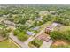 Aerial view of a property nestled among lush green trees, located in a well established neighborhood at 1607 Bell Shoals Rd, Brandon, FL 33511