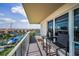 Enjoy water views from this condo balcony at 1621 Gulf Blvd # 407, Clearwater Beach, FL 33767