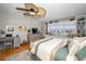 Relaxing main bedroom with a built-in window seat, desk, dresser, and bookcase at 1621 Gulf Blvd # 407, Clearwater Beach, FL 33767