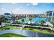 Stunning view of waterfront homes, boat docks with boats, and water views from this luxury coastal living community at 1621 Gulf Blvd # 407, Clearwater Beach, FL 33767