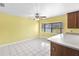 Bright breakfast nook featuring tile flooring and a large window for natural light at 17023 Alderman Turner Rd, Wimauma, FL 33598