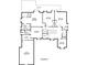 Detailed floor plan of the second story of a large home featuring an unfinished attic space and multiple bedrooms at 224 Harbor View Ln, Largo, FL 33770