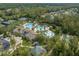 Extensive aerial view of an amazing community with a pool, playground, tennis and basketball courts at 27528 Water Ash Dr, Wesley Chapel, FL 33544