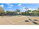 Well-maintained tennis court surrounded by lush landscaping, providing an active and scenic recreational amenity at 4953 Bacopa S Ln # 205, St Petersburg, FL 33715