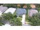 Aerial view of a beautiful two-story home with a screened-in pool and lush greenery at 5931 Cherry Oak Dr, Valrico, FL 33596