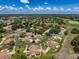 Aerial view of the villa community, showcasing the well-maintained grounds and mature trees at 8320 High Point Cir # 5, Port Richey, FL 34668