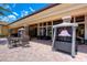 Elegant poolside patio with dining table, seating, and luxury towel service at 8433 Alberata Vista Dr, Tampa, FL 33647