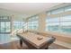 Bright game room with a pool table and large windows offering scenic city views at 111 N 12Th St # 1805, Tampa, FL 33602