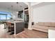 Stylish kitchen featuring stainless steel appliances, breakfast bar, and modern pendant lighting at 111 N 12Th St # 1805, Tampa, FL 33602