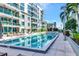 Relaxing pool area with comfortable lounge chairs and resort-style landscaping at 111 N 12Th St # 1805, Tampa, FL 33602
