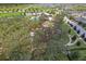 Aerial shot features a well-maintained park with walking paths and lush foliage at 13128 Foxtail Fern Dr, Riverview, FL 33579