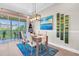Dining area featuring stylish furnishings, decor, and balcony access, perfect for enjoying indoor-outdoor living at 204 Haven Beach Ct, Indian Rocks Beach, FL 33785