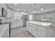 Modern kitchen with white cabinets, stainless steel appliances, and a quartz island at 2307 N 47Th St, Tampa, FL 33605