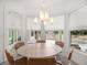 Cozy breakfast nook with views of the pool and outdoor area at 307 Palmetto Ln, Largo, FL 33770