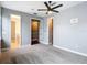 Bedroom featuring neutral walls and carpet, with two closets and a doorway at 3111 W De Leon St # 2, Tampa, FL 33609