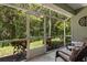 Relaxing screened lanai with outdoor seating and serene backyard views at 3521 Kings Rd # 105, Palm Harbor, FL 34685