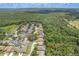An aerial view shows a single-Gathering home next to a conservation area with many other suburban homes nearby at 4531 River Overlook Dr, Valrico, FL 33596